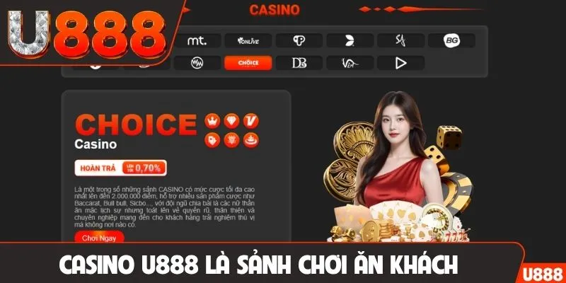 Casino U888 là sảnh chơi ăn khách