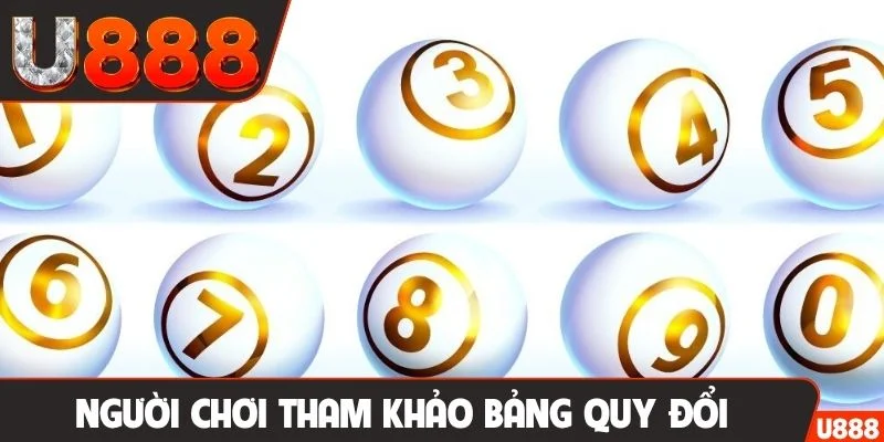 Người chơi tham khảo bảng quy đổi để soi cầu